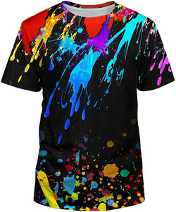 3D Print Fantasy and Nebula Short Sleeve for Women Men White T-Shirts