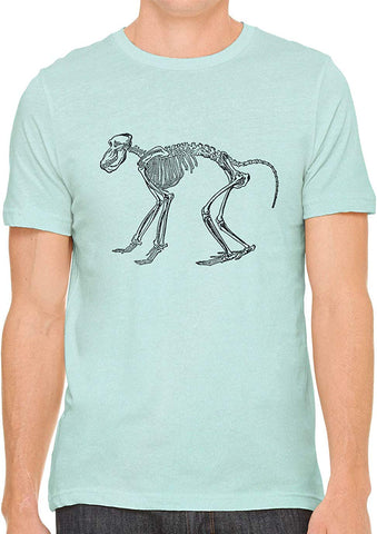 A Gorilla Skeleton Cotton Crewneck Unisex Green T-Shirts