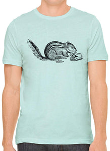 A Hungry Squirrel Cotton Crewneck Unisex Green T-Shirts