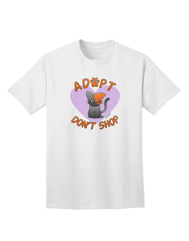 Adopt Don't Shop Cute Kitty Adult White T-Shirts