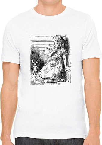 Alice's Adventures in Wonderland Cotton Crewneck Men White T-Shirts