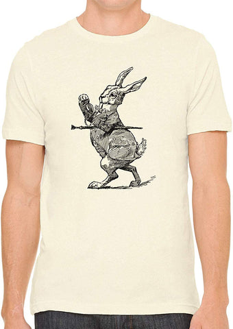 Alice's Adventures in Wonderland Rabbit Cotton Crewneck Unisex Nature T-Shirts