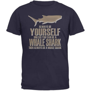 Always Be Yourself Whale Shark Adult Blue T-Shirts