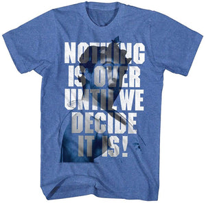 Animal House 1970's College Frat Movie Nothing is Over Adult Blue T-Shirts