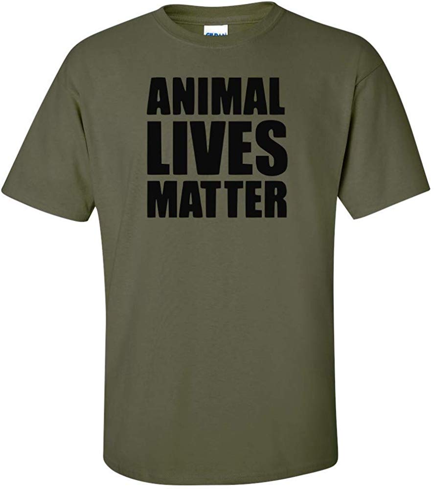 Animal Lives Matter Logo Funny Military Green T-Shirts