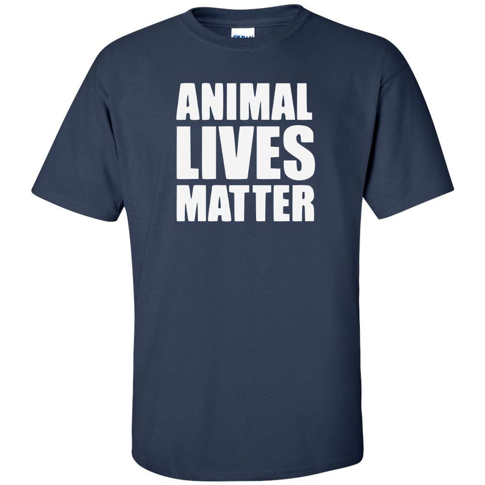 Animal Lives Matter Logo Funny Navy Navy T-Shirts