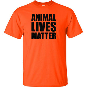 Animal Lives Matter Logo Funny Orange Orange T-Shirts