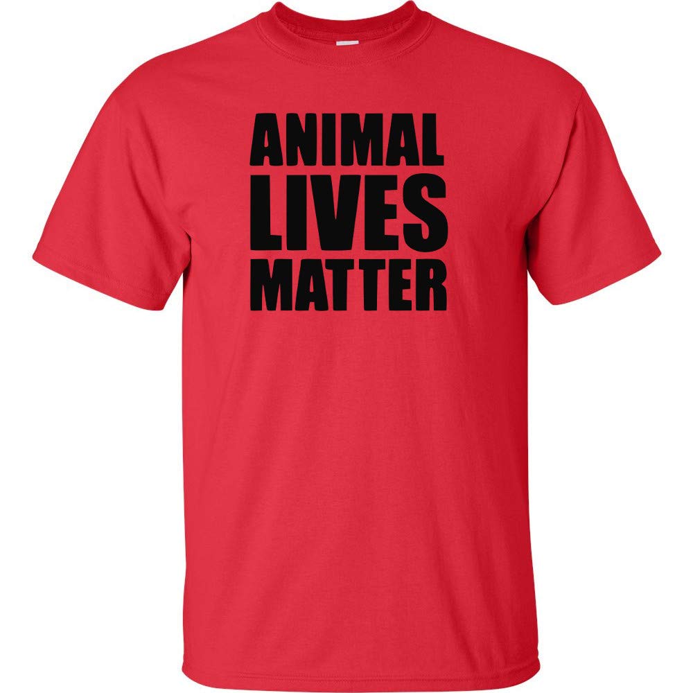 Animal Lives Matter Logo Funny Red T-Shirts