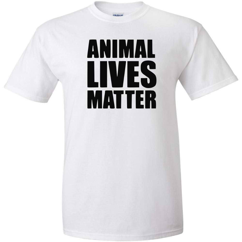 Animal Lives Matter Logo Funny White T-Shirts