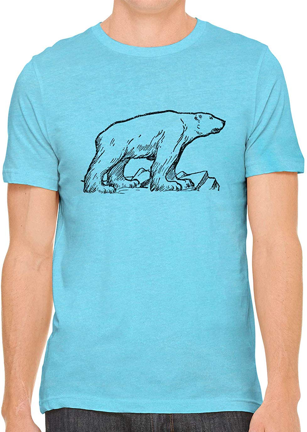 Arctic Polar Bear Cotton Crewneck Unisex Blue T-Shirts