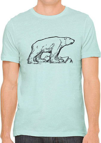 Arctic Polar Bear Cotton Crewneck Unisex Green T-Shirts