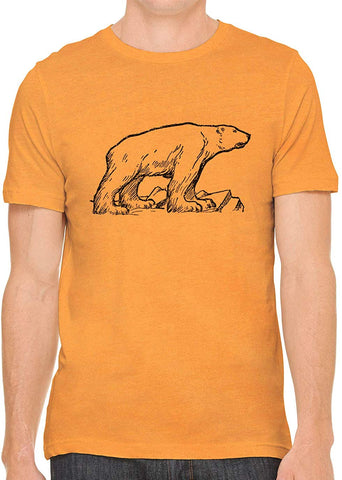 Arctic Polar Bear Cotton Crewneck Unisex Orange T-Shirts