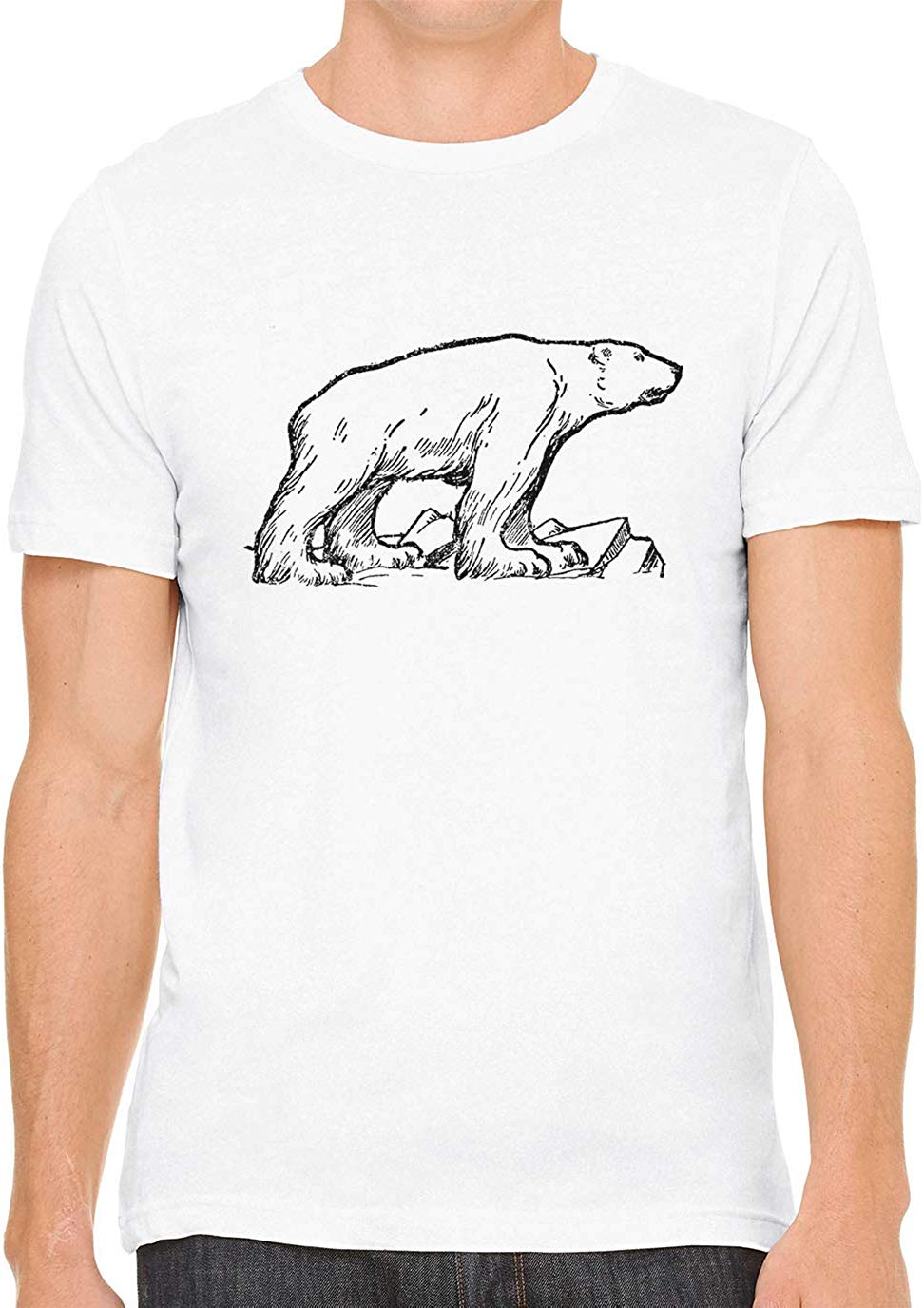 Arctic Polar Bear Cotton Crewneck Unisex White T-Shirts