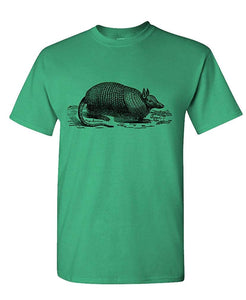 Armadillo-Mens Cotton Green T-Shirts