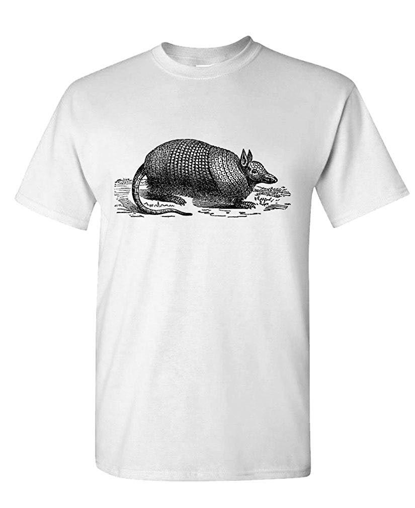 Armadillo-Mens Cotton White T-Shirts