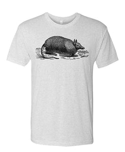 Armadillo-Mens Cotton White T-Shirts