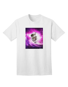 Astronaut Cat Adult White T-Shirts