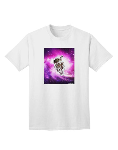 Astronaut Cat Adult White T-Shirts