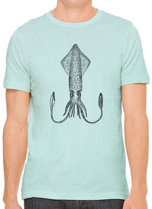 Atlantic Squid Cotton Crewneck Men Green T-Shirts