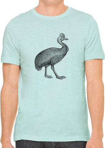 Australian Cassowary Cotton Crewneck Unisex Green T-Shirts