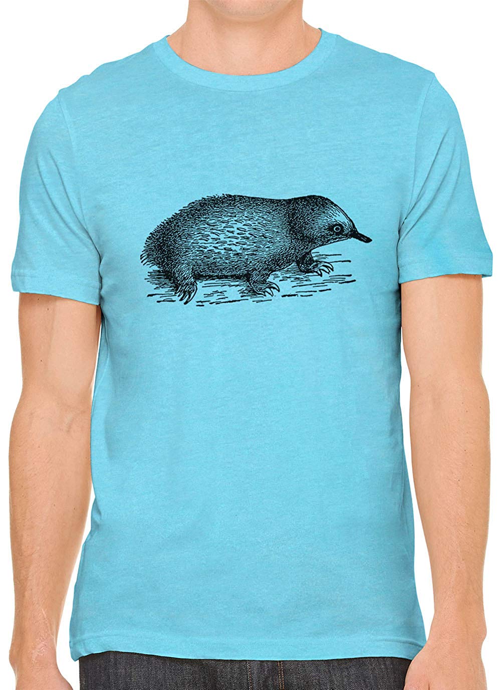 Australian Echidna Cotton Crewneck Unisex Blue T-Shirts