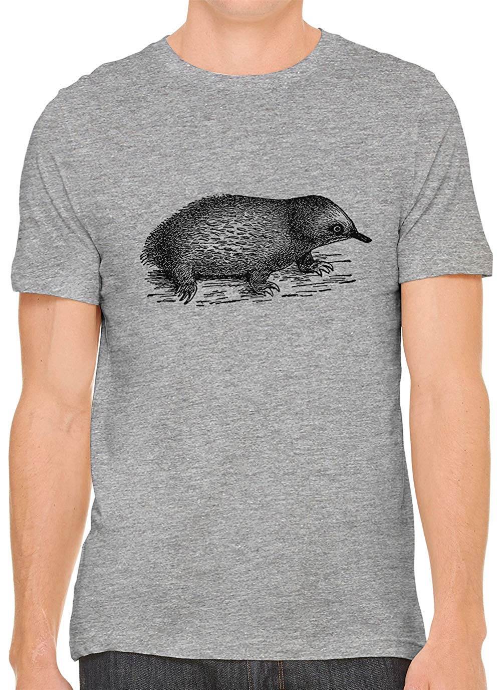 Australian Echidna Cotton Crewneck Unisex Gray T-Shirts