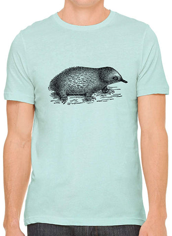 Australian Echidna Cotton Crewneck Unisex Green T-Shirts