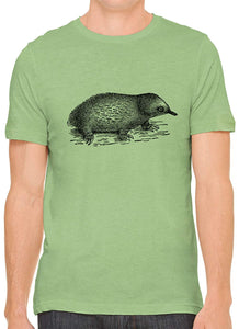 Australian Echidna Cotton Crewneck Unisex Green T-Shirts