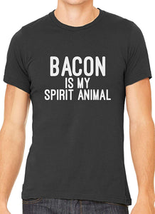 Bacon is My Spirit Animal Cotton Crewneck Men Gray T-Shirts