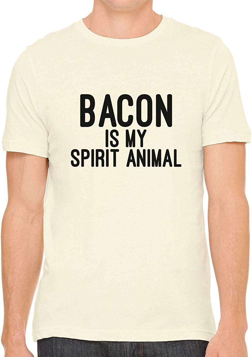 Bacon is My Spirit Animal Cotton Crewneck Men Nature T-Shirts