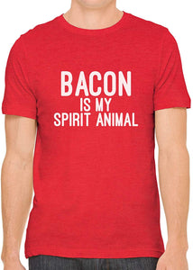 Bacon is My Spirit Animal Cotton Crewneck Men Red T-Shirts