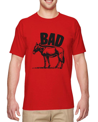 Bad Ass-Donkey Funny Pun Joke Men's Red T-Shirts