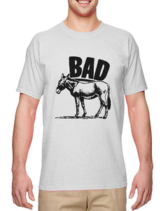 Bad Ass-Donkey Funny Pun Joke Men's White T-Shirts