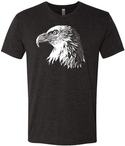 Bald Eagle-Mens Cotton Black T-Shirts