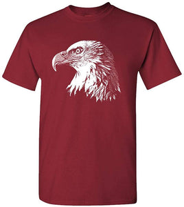 Bald Eagle-Mens Cotton Maroon T-Shirts