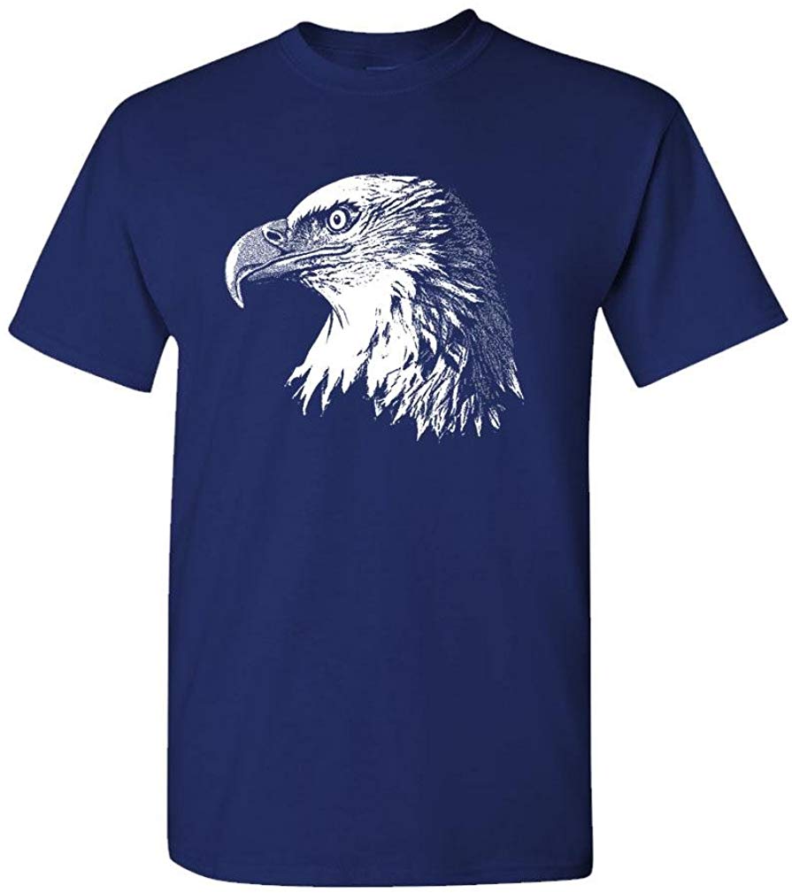 Bald Eagle-Mens Cotton Navy T-Shirts