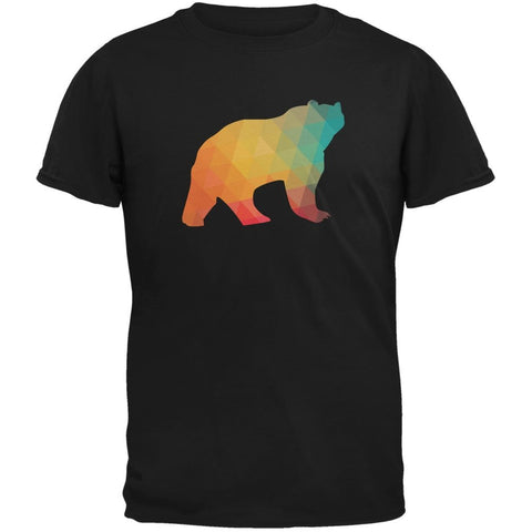 Bear Geometric Adult Black T-Shirts