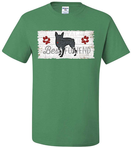 Best Furiend Man's Best Friend Dog Pup Puppie Doggie Paw Green T-Shirts