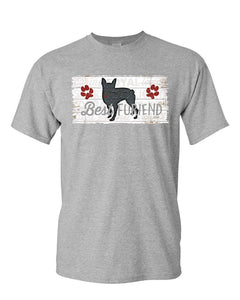 Best Furiend Man's Best Friend Dog Pup Puppie Doggie Paw Mens Gray T-Shirts