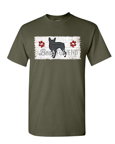 Best Furiend Man's Best Friend Dog Pup Puppie Doggie Paw Mens Green T-Shirts