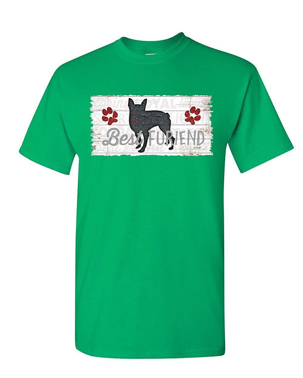 Best Furiend Man's Best Friend Dog Pup Puppie Doggie Paw Mens Green T-Shirts