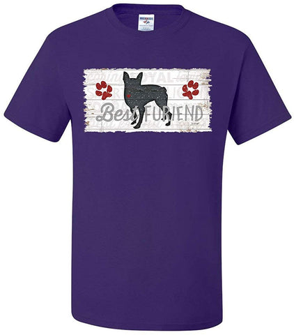 Best Furiend Man's Best Friend Dog Pup Puppie Doggie Paw Purple T-Shirts