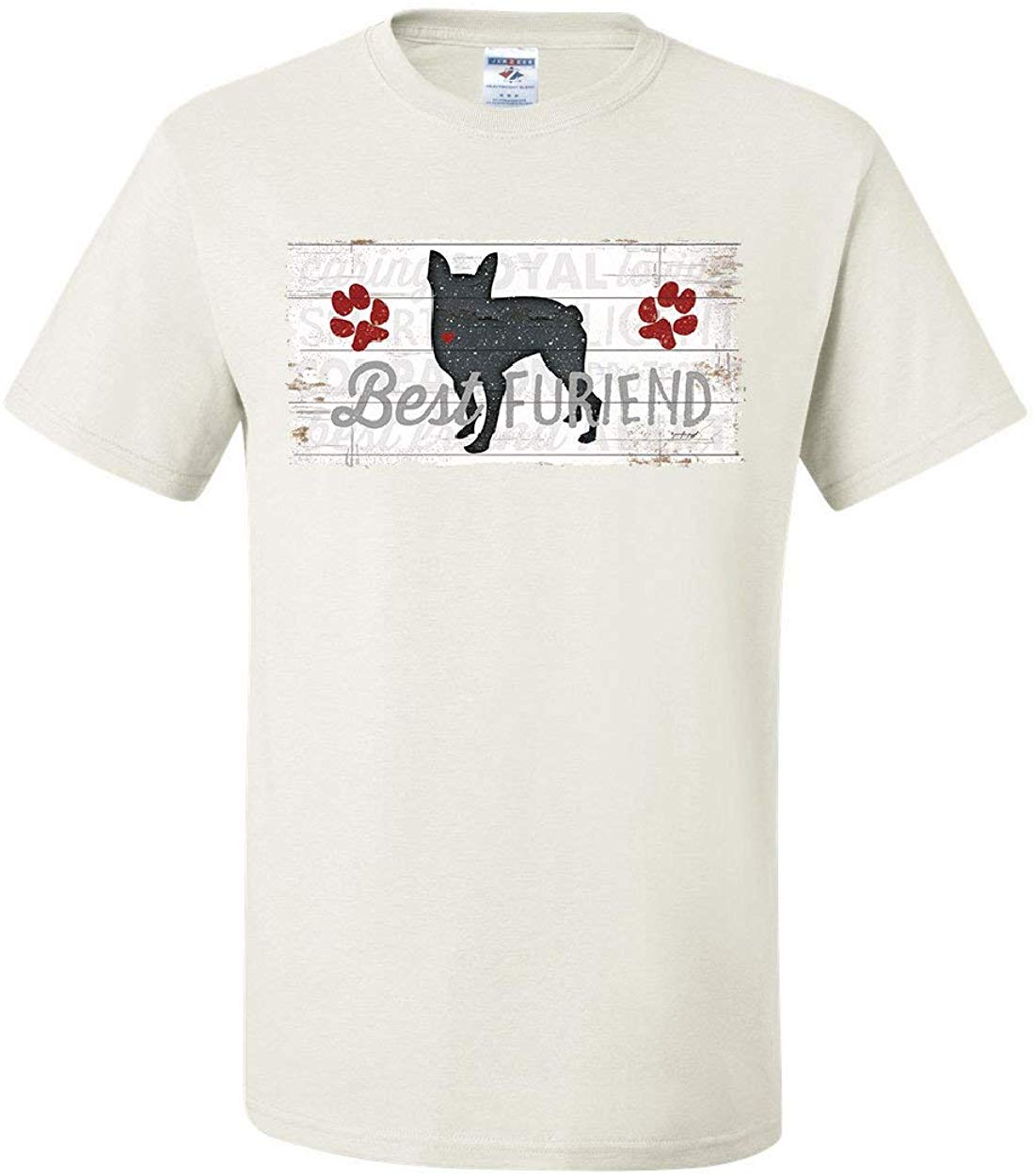 Best Furiend Man's Best Friend Dog Pup Puppie Doggie Paw White T-Shirts