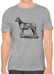 Big Farm Dog Cotton Crewneck Mens Gray T-Shirts