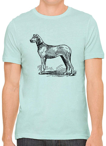 Big Farm Dog Cotton Crewneck Mens Green T-Shirts