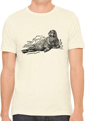 Big Ocean Walrus Cotton Crewneck Men Nature T-Shirts