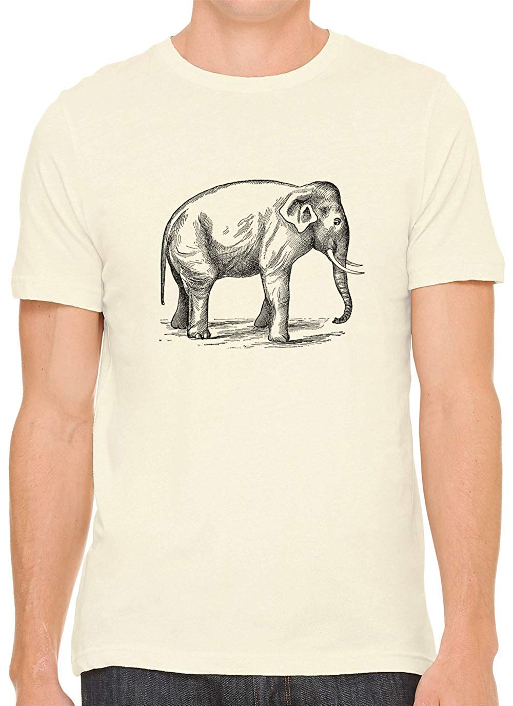 Big Wild Elephant Cotton Crewneck Unisex Nature T-Shirts