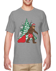 Bigfoot Santa Claus-Exist Men's Gray T-Shirts