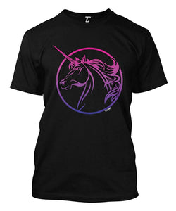 Bisexual Unicorn-Flag LGBTQ Pride Men's Black T-Shirts