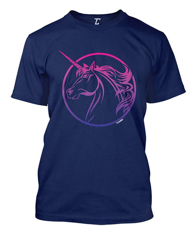 Bisexual Unicorn-Flag LGBTQ Pride Men's Navy T-Shirts